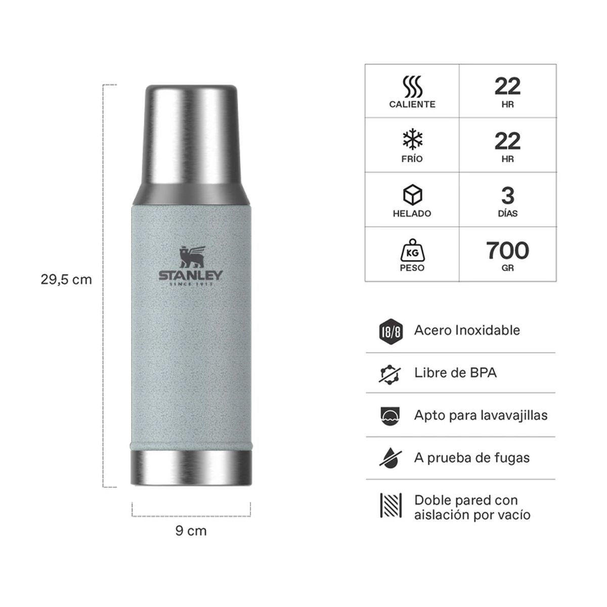 STANLEY - Mate System Classic H Silver- 800 ml