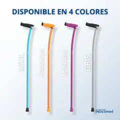 INDESMED - - Bastón de paseo Aluminio Aeroespacial Ergonómico Premium - Gris- Talla S