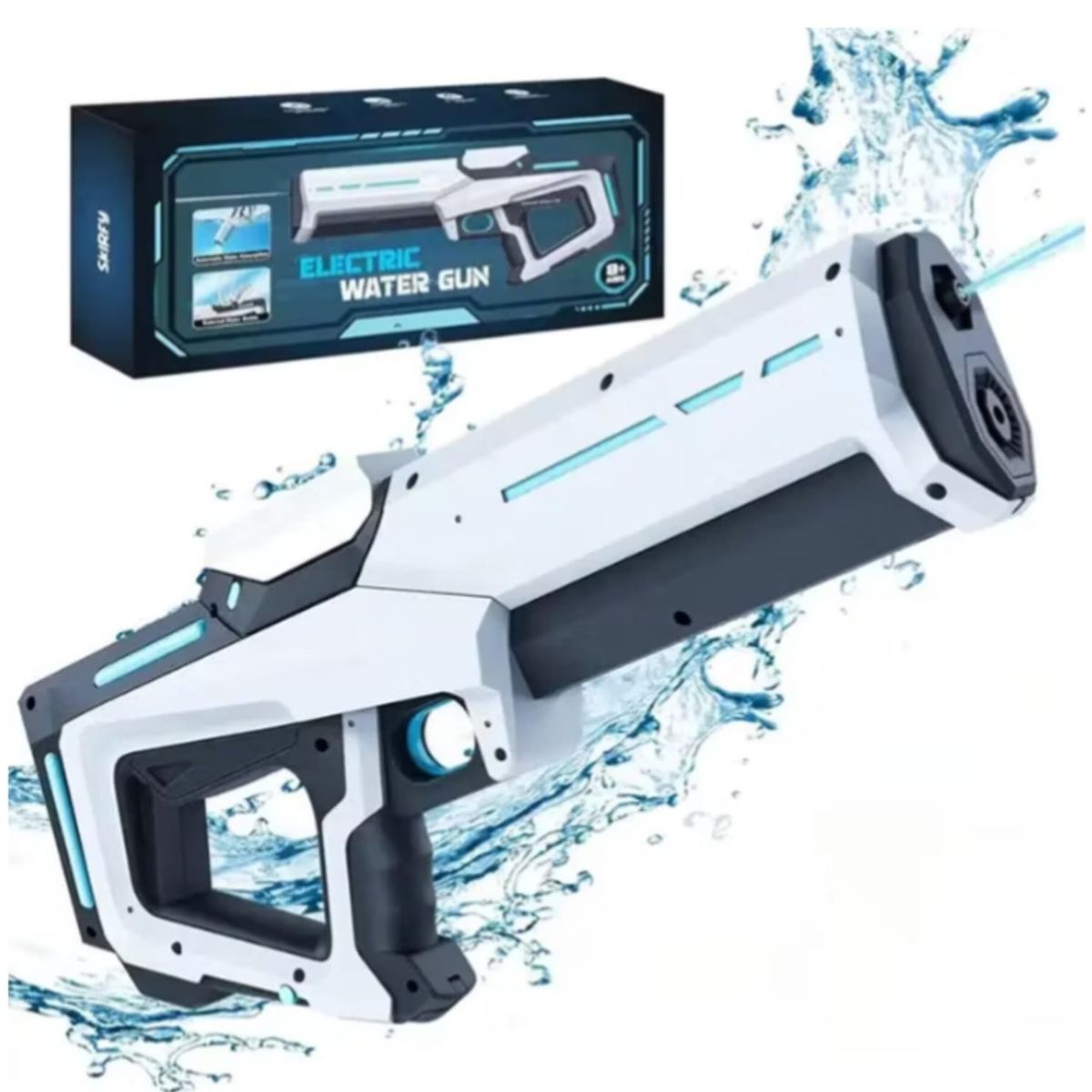 GENERICO - Pistola De Agua Eléctrica Recargable Con Succión Automática