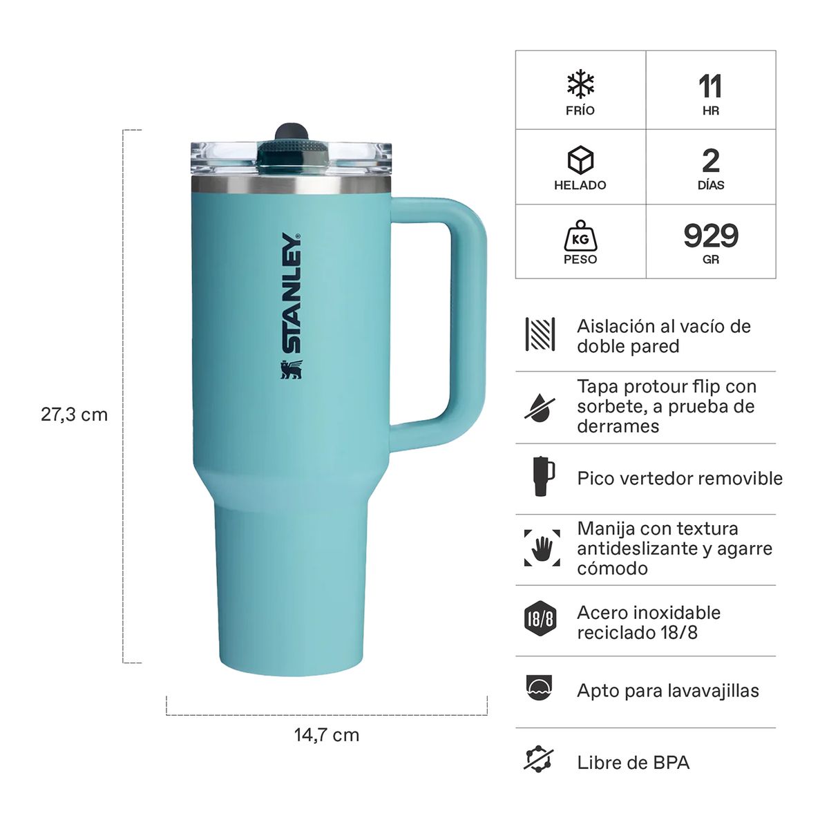 STANLEY - Quencher Protour Agave - 1.18 lt