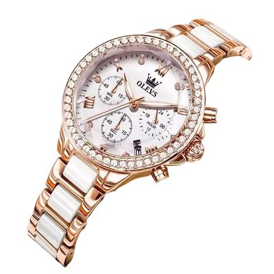 Imagen 2 del producto Reloj de Mujer Multifuncional Correa de Acero Inoxidable con Cerámica