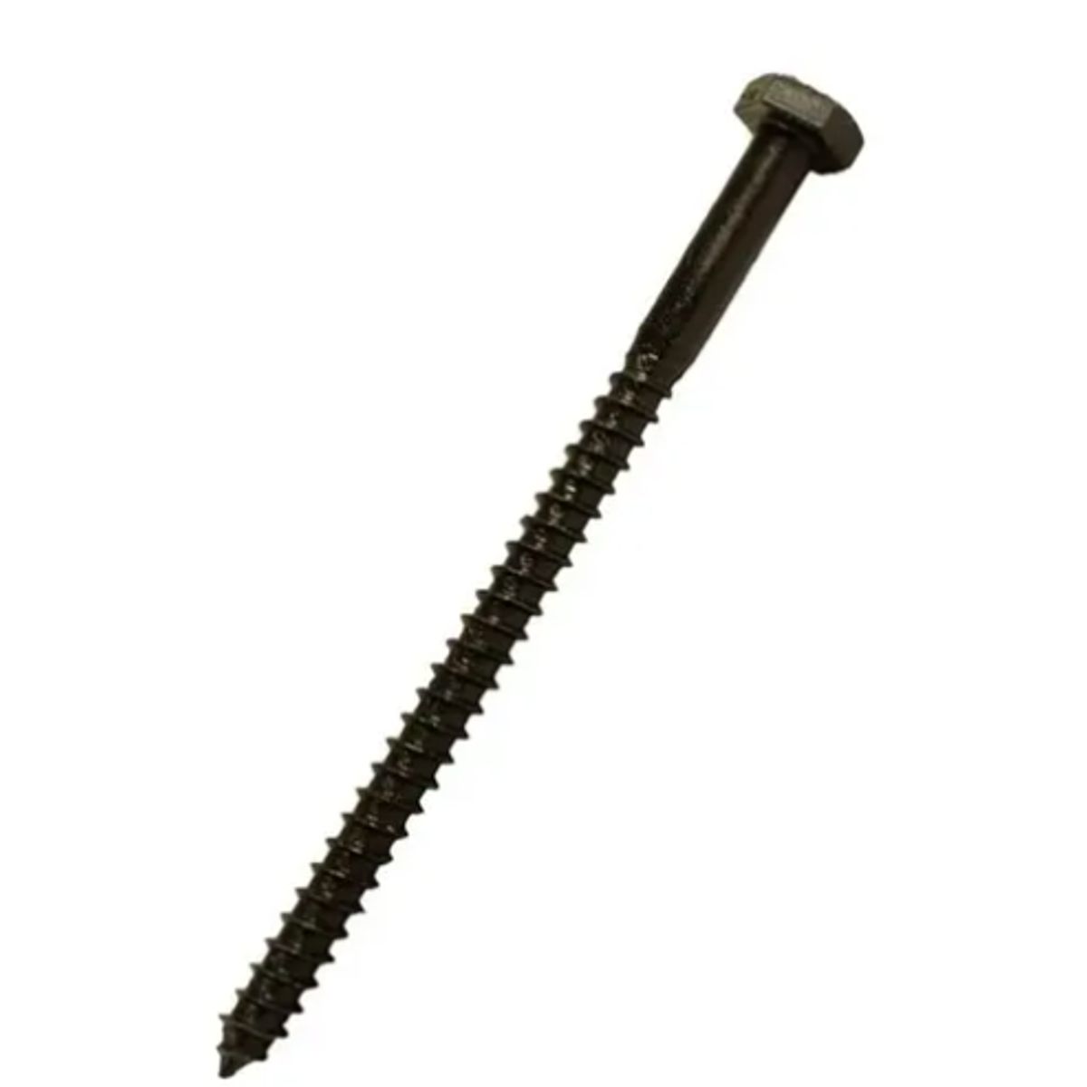 TUHAUS - Tornillo Hexagonal Tirafondo Negro 1/4 X 4 Pulgadas - 100 U