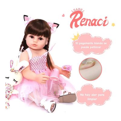 Imagen 2 del producto Muñeca Reborn Bebé Realista De Silicona Lavable