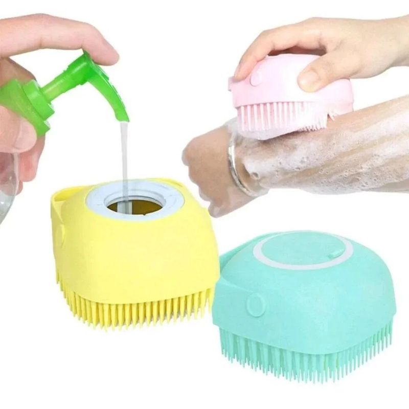 GENERICO - Cepillo Masajeador Corporal Para Ducha Con Dispensador De Jabón