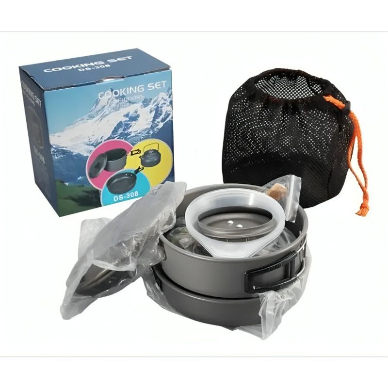 GENERICO - Set Ollas Outdoor Camping Cocinilla Utensilios Ds-308