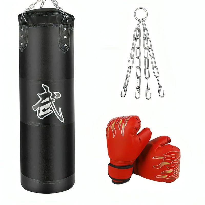 GENERICO - Saco De Boxeo Vacio Punching Ball Bag Box + Cadenas