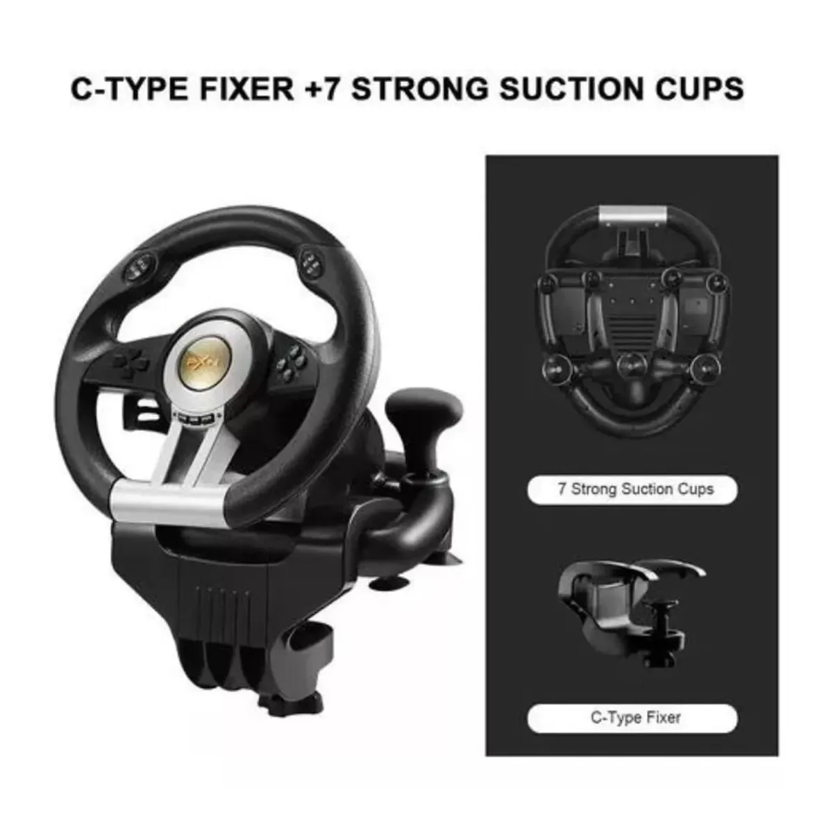 MOVI - VOLANTE CON PEDALES PARA SIMULACION PC PS3 PS4 X-SERIES XLS SWITCH