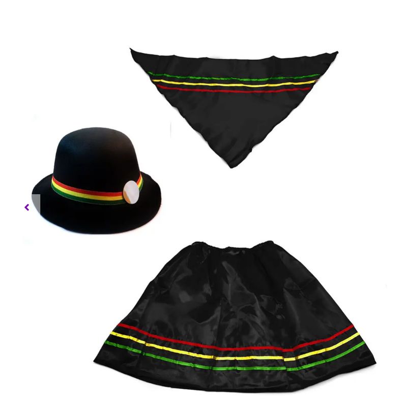 GENERICO - Traje Nortino T 10-12 Fiestas Patrias Negro