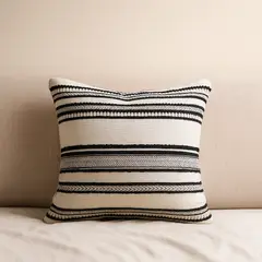 ARMONIA - Funda de cojín beige chenille textil premium dormitorio 759
