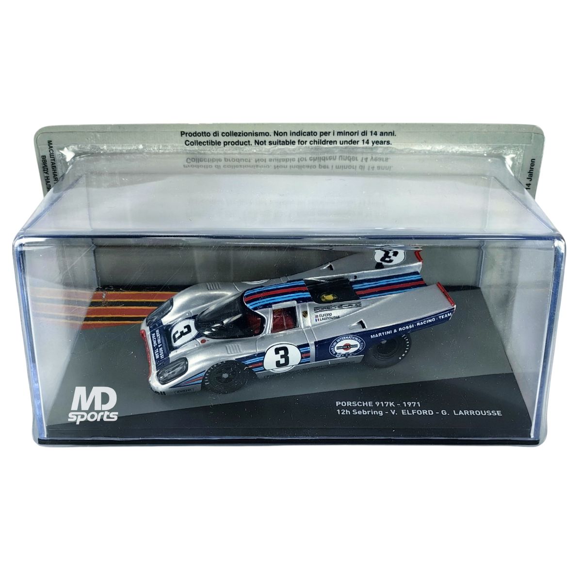 FORMULA 1 - Auto Porsche 917k 12H Sebring 1971 Ixo Caja Acrilica 1:43