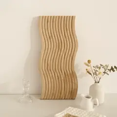 HOMESTAR - Bandeja Tabla Madera Curvas Ondulado - Estilo Bohemio