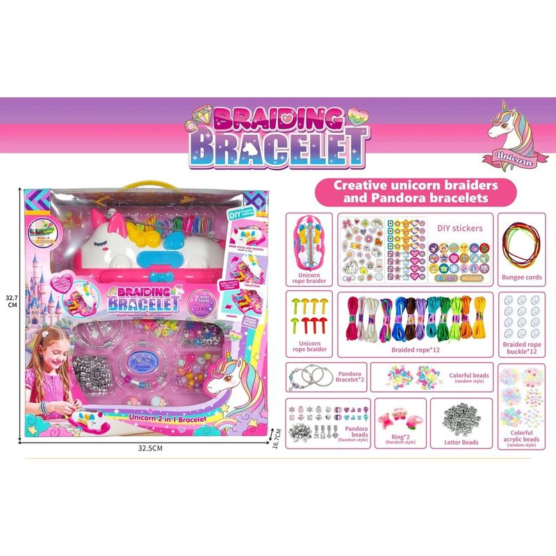 EVERSO - Set Para Hacer Pulseras Cuentas De Unicornio Para Niñas