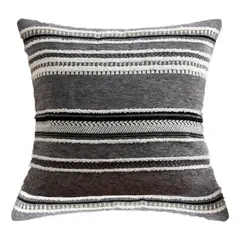 ARMONIA - Funda cojín chenille gris decorativa sofá elegante 759