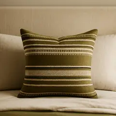 ARMONIA - Cojín verde chenille estilo chic living room 759