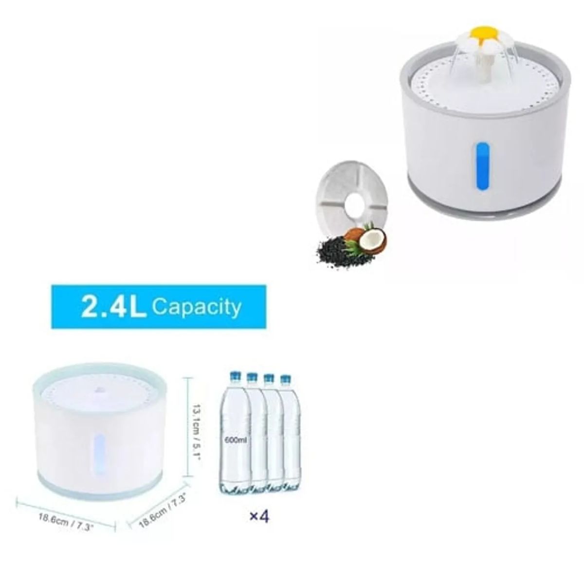 GENERICO - Bebedero para mascotas automático USB