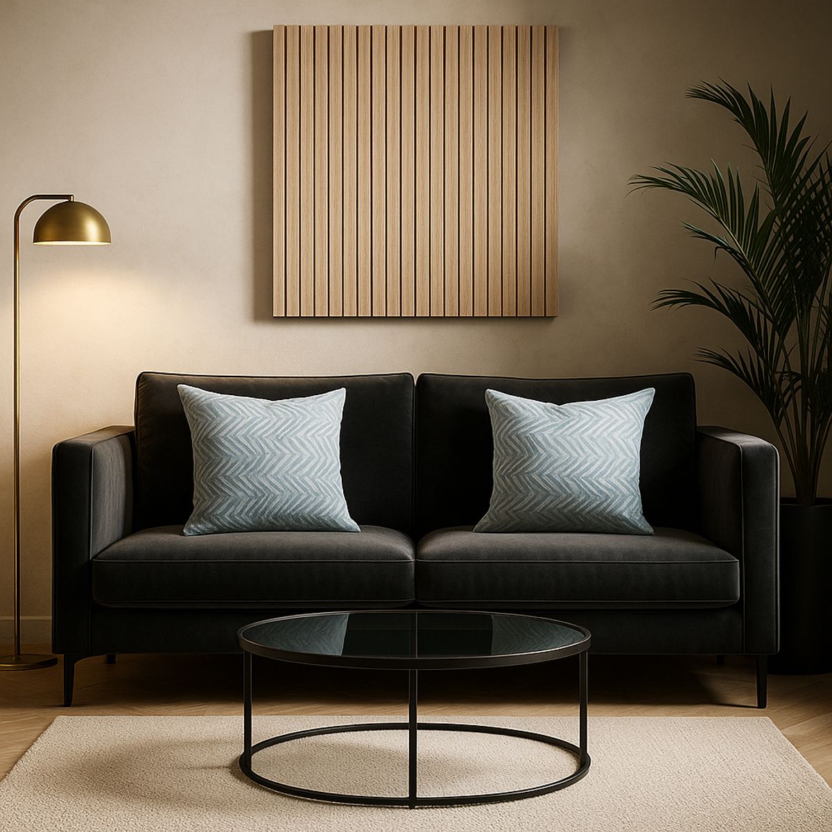 ARMONIA - 2 cojines modelo chenille azul 45x45 diseño chic 760