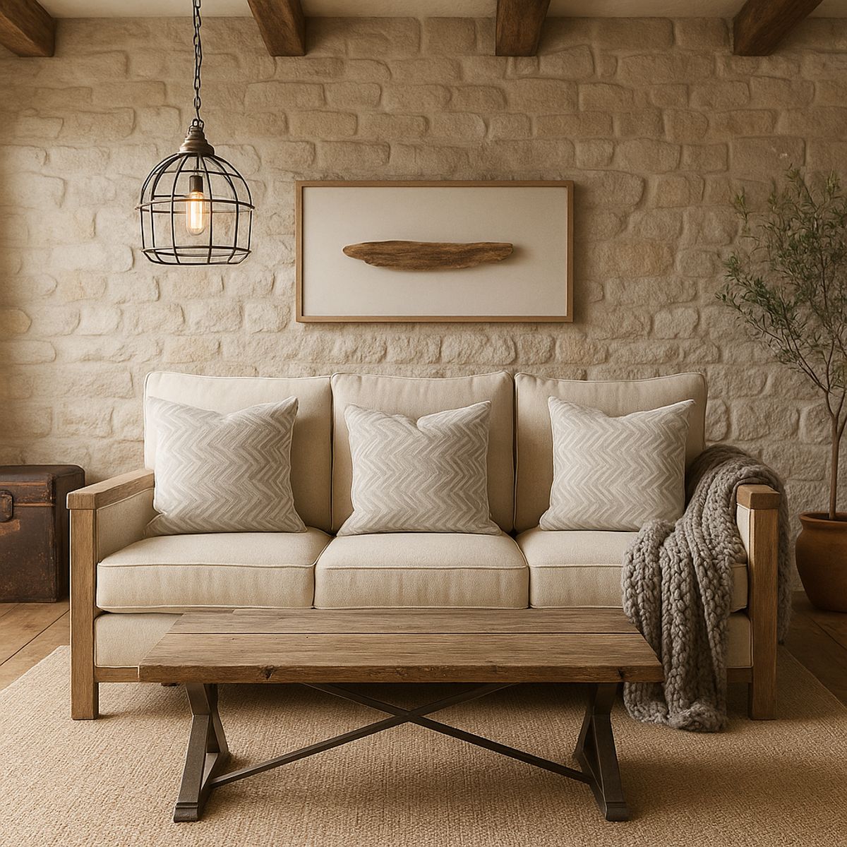 ARMONIA - Pack triple fundas cojín chenille gris 45x45 premium 760