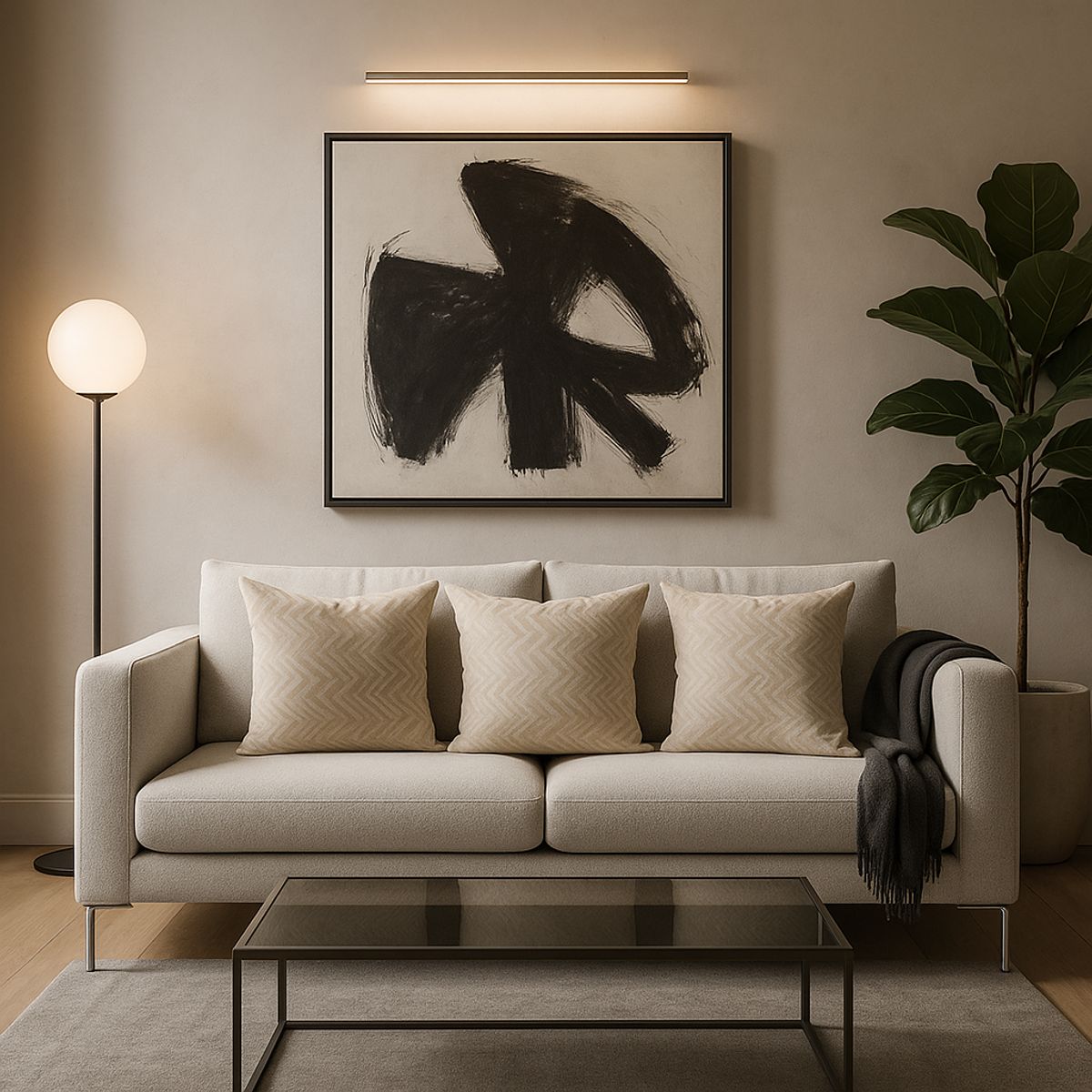 ARMONIA - Set 3 fundas cojín chenille beige 45x45 suaves 760