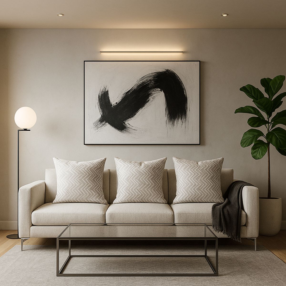 ARMONIA - Set 3 fundas cojín chenille beige 45x45 suaves 760