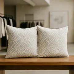 ARMONIA - 2 fundas modelo chenille gris 45x45 diseño chic 760