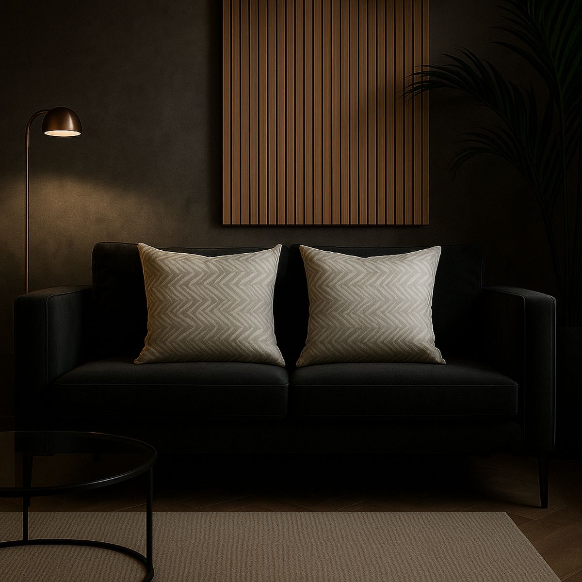 ARMONIA - Pack 2 fundas cojín chenille gris 45x45 decorativas 760