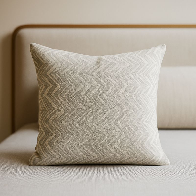 ARMONIA - Funda cojín chenille gris 45x45 textil premium 760