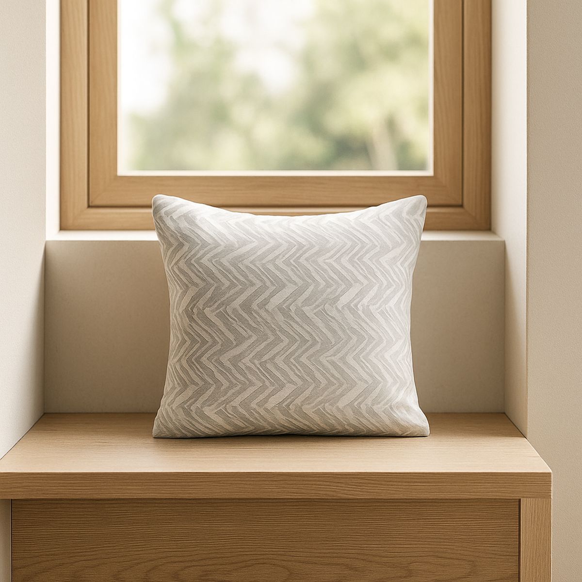 ARMONIA - Cojín decorativo modelo chenille gris 45x45 suave 760