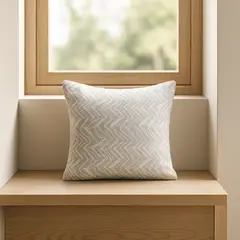 ARMONIA - Cojín decorativo modelo chenille gris 45x45 suave 760
