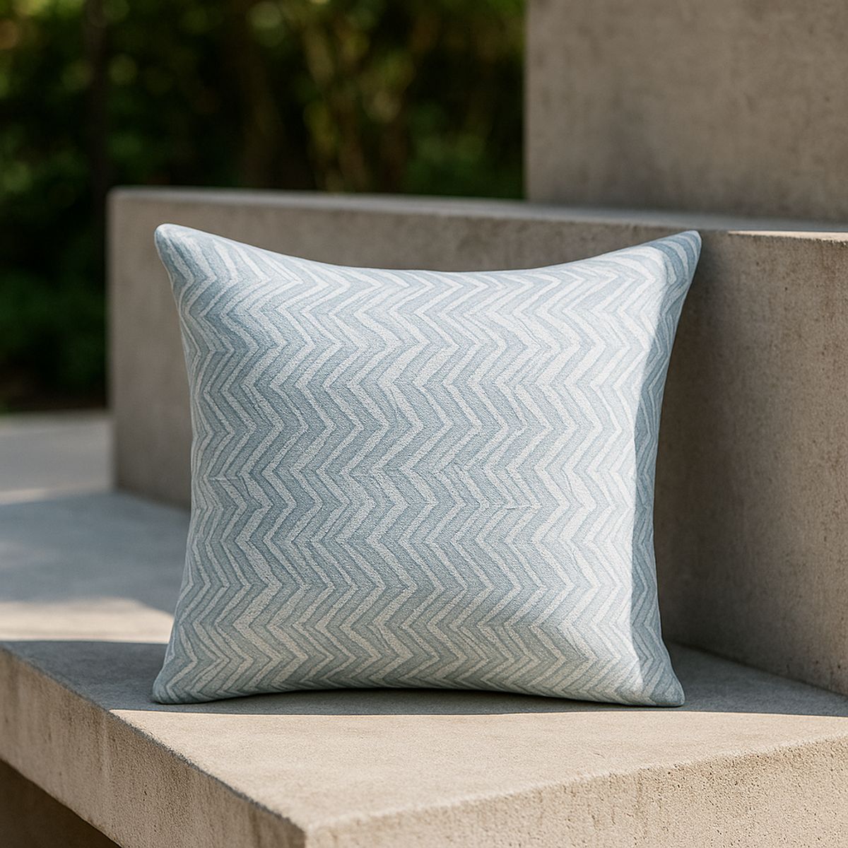 ARMONIA - Funda cojín chenille azul 45x45 textil premium 760