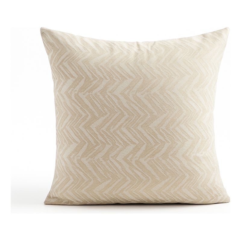 ARMONIA - Funda cojín chenille beige decorativa sofá elegante 760