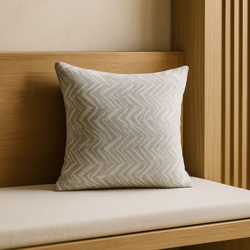 ARMONIA - Cojín modelo chenille gris 45x45 diseño chic 760