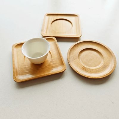 Imagen 2 del producto Pack 6 Posavasos Redondo de Bambú - Diseño Clásico