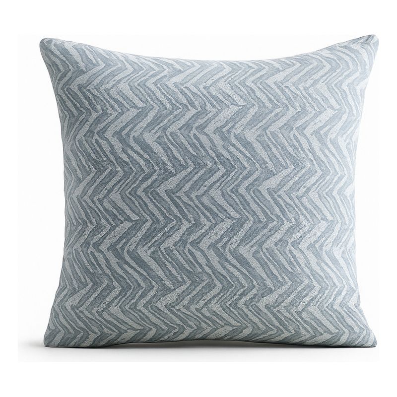 ARMONIA - Funda cojín chenille azul decorativa sofá elegante 760