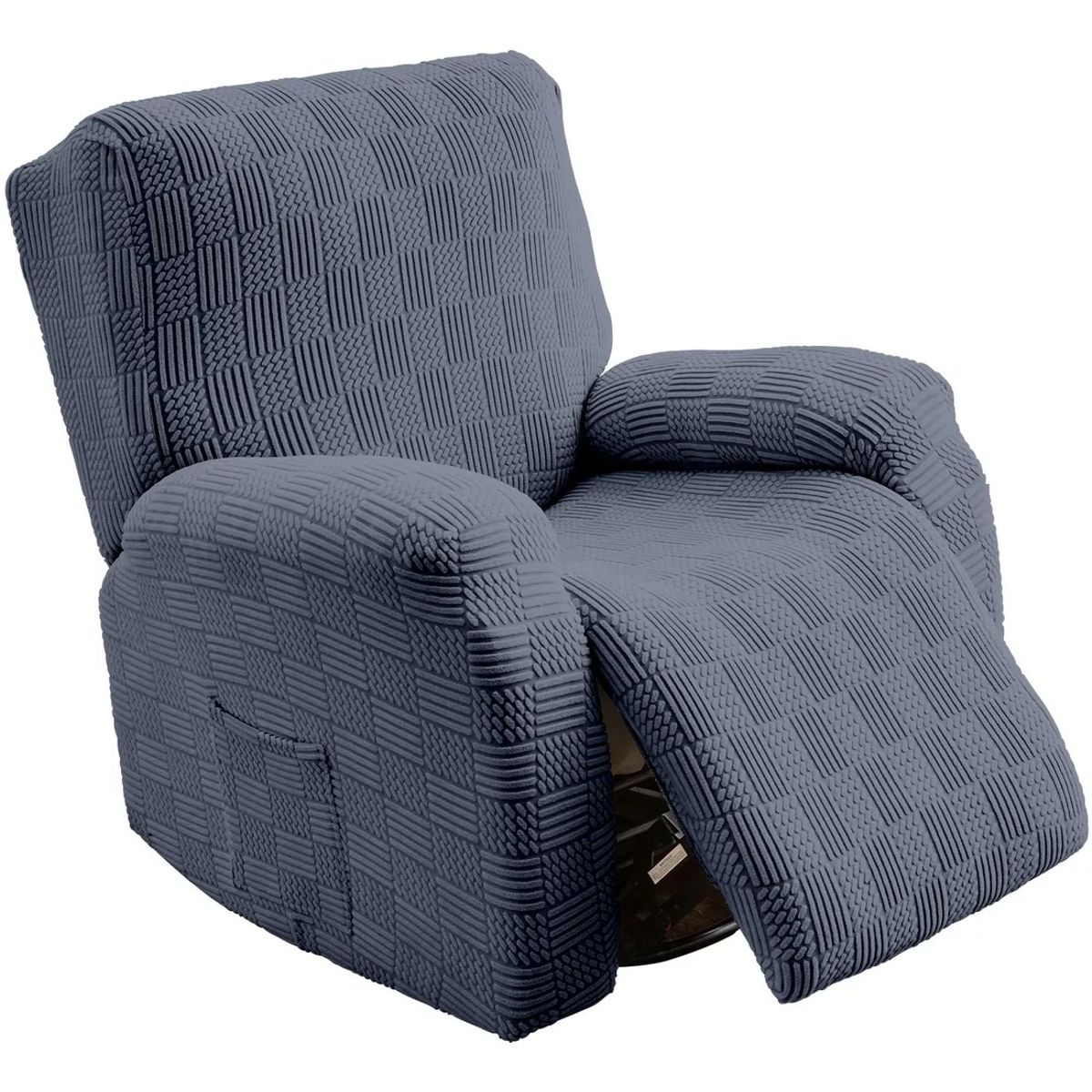 EVERSO - Funda Cubre Sofá Protectora Premium Cuadrille 1 Cuerpo Gris 337