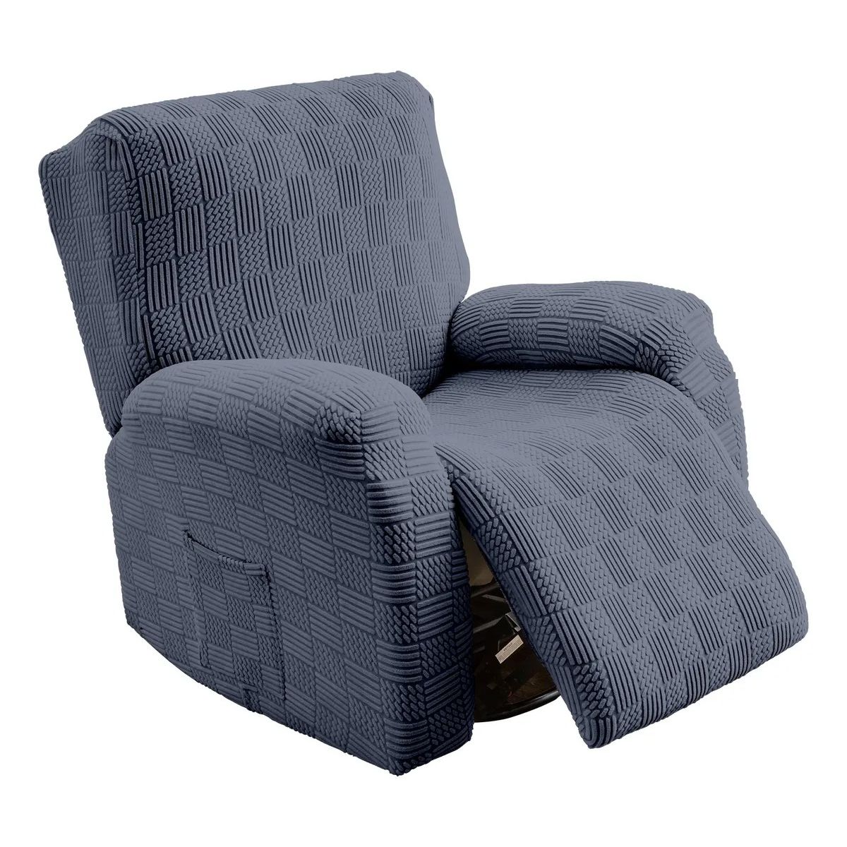 EVERSO - Funda Cubre Sofá Protectora Premium Cuadrille 1 Cuerpo Gris 337