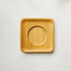 HOMESTAR - Pack 6 Posavasos Rectangular de Bambú - Diseño Clásico