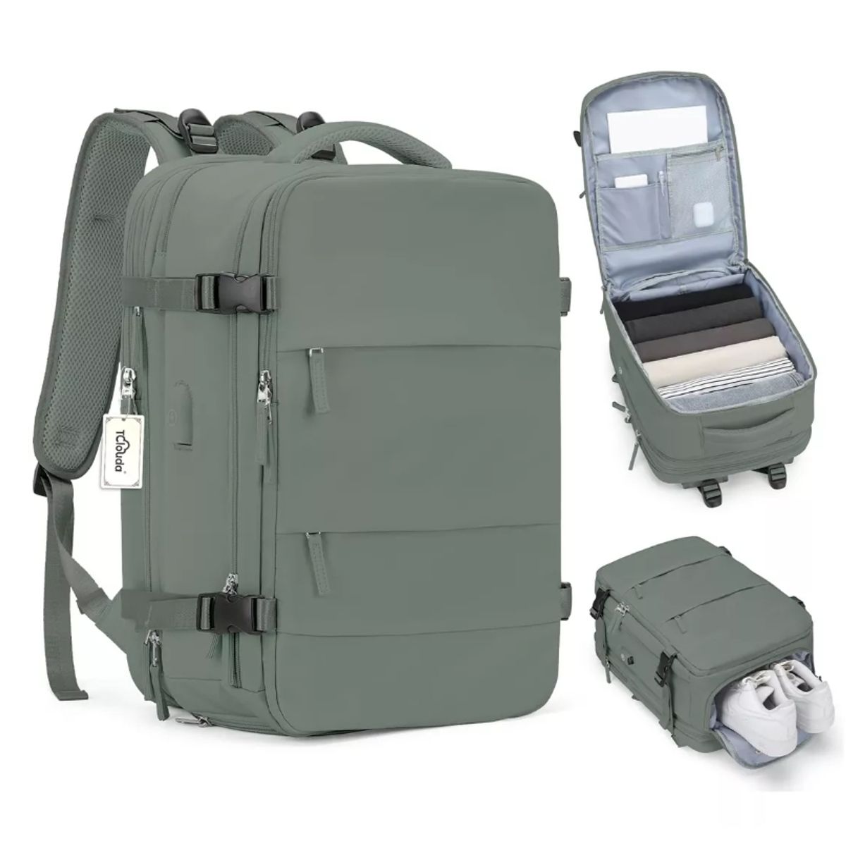 ATURE - Mochila De Viaje Avión Aprobado Gran Capacidad 40l