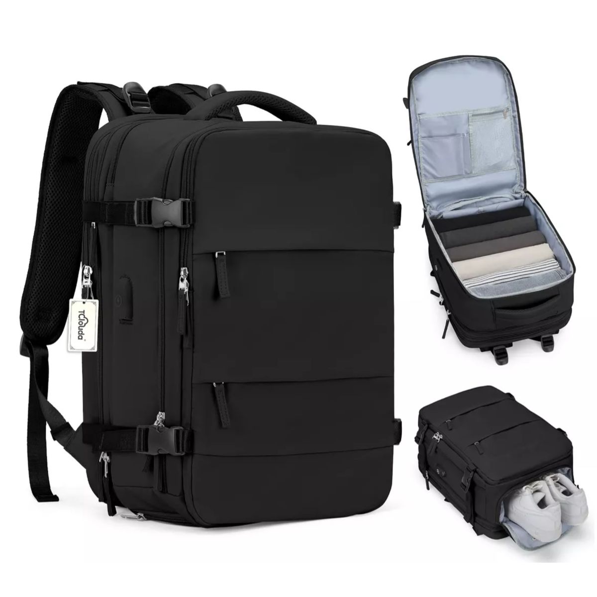 ATURE - Mochila De Viaje Avión Aprobado Gran Capacidad 40l