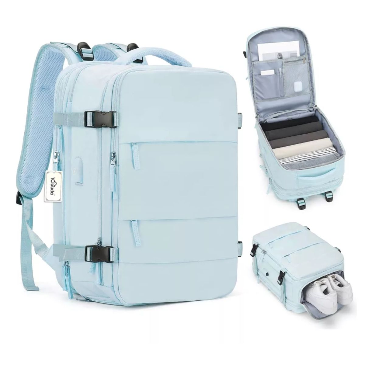 ATURE - Mochila De Viaje Avión Aprobado Gran Capacidad 40l