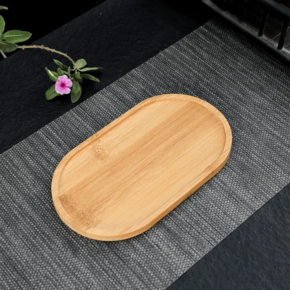 HOMESTAR - Bandeja Ovalada Bambú - 23x12 cm