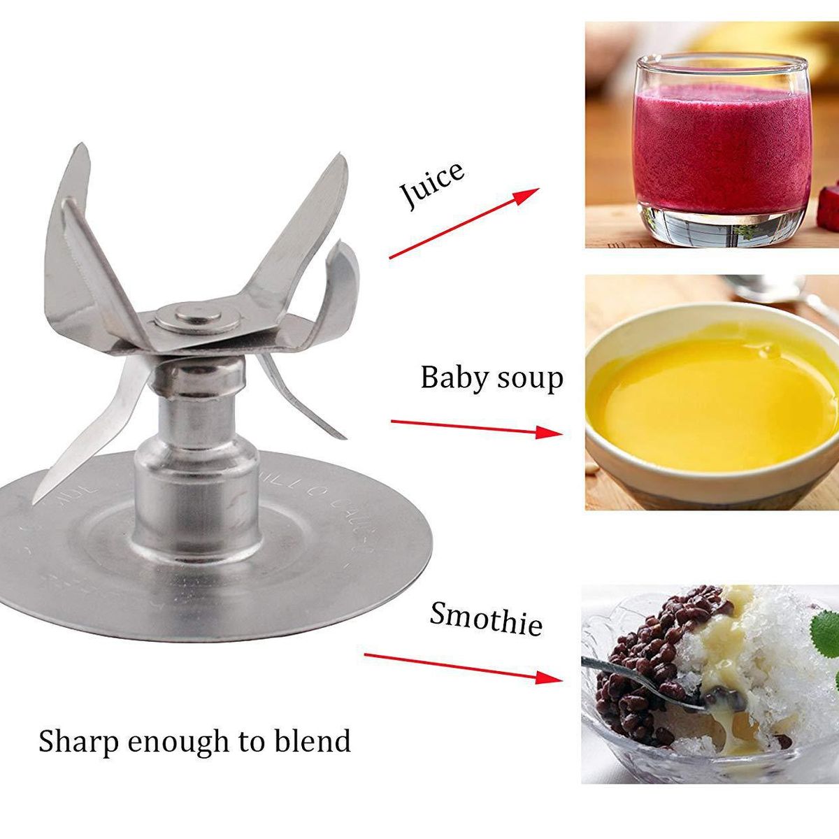 ATURE - Cuchilla Cortador Licuadora 6 Aspas Picahielo