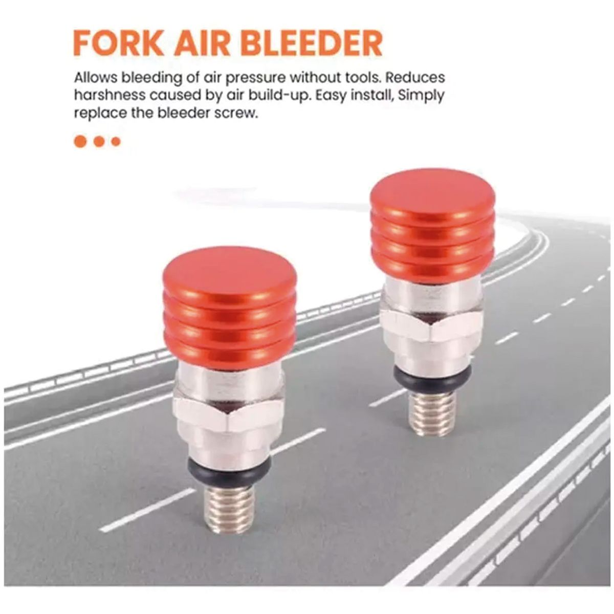 GENERICO - Válvulas De Purga De Aire De Horquilla Motocross M4x7 Mm Par