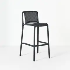 KLIK - Taburete Alto Capri Polipropileno - Negro - Negro