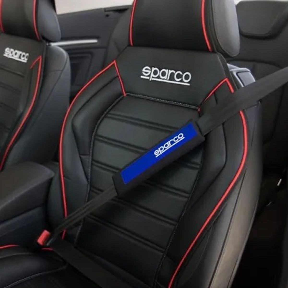 SPARCO - CUBRE VOLANTE Y CINTURON AZUL CON NEGRO SPC1111 SPARCO