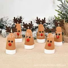 GENERICO - Portabotellas de vino con forma de sombrero de alce navideño