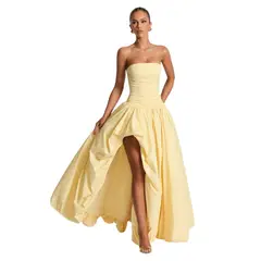 BLWOENS - Vestido casual de verano para mujeres - Amarillo