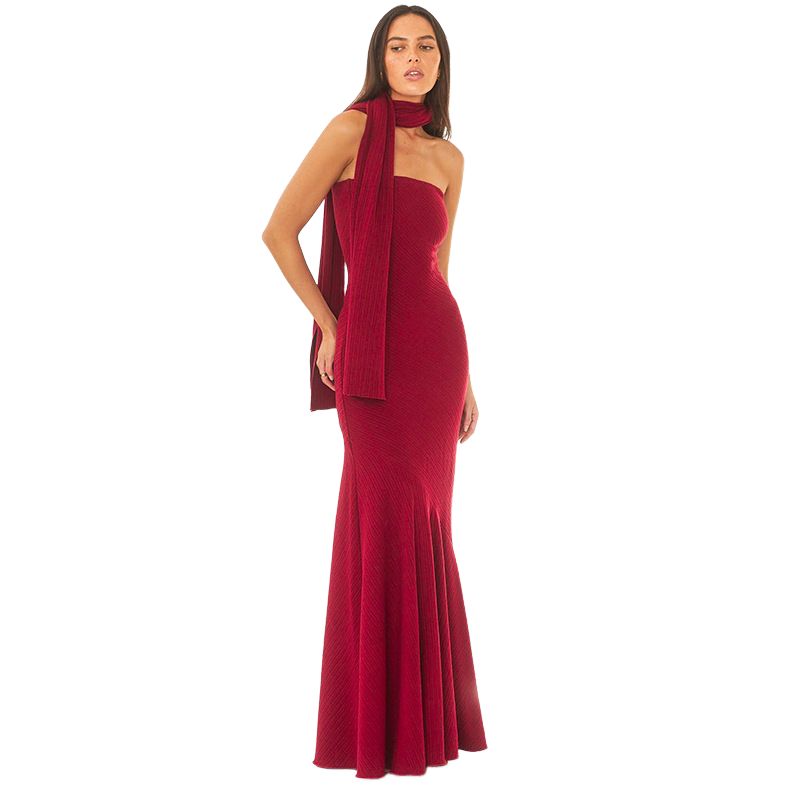 BLWOENS - Vestido casual de verano para mujeres - Rojo