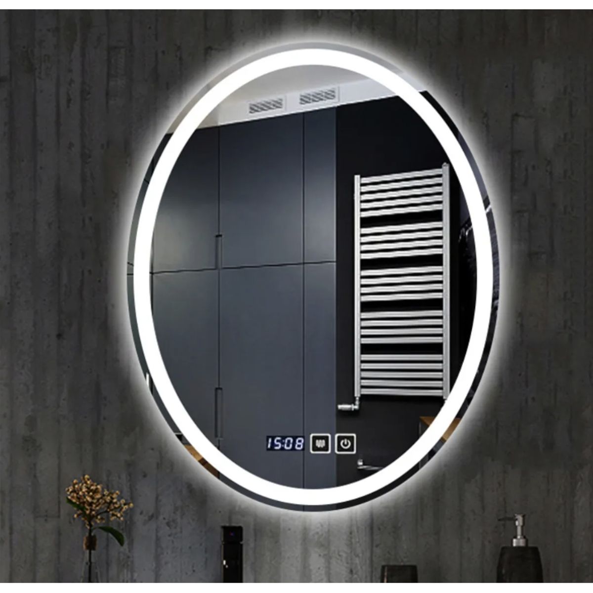 HOMER DESIGN - Espejo Baños Inteligente Luz Variable Antiempañante 50x70 Cm