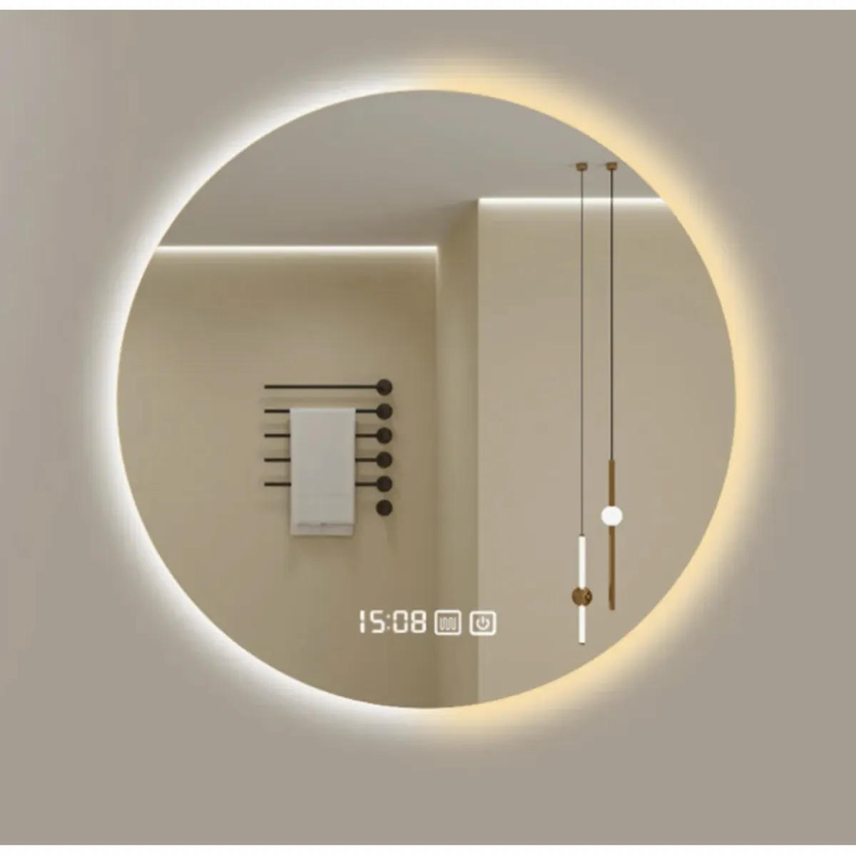 HOMER DESIGN - Espejo Baños Inteligente Luz Variable Antiempañante 60 Cm…