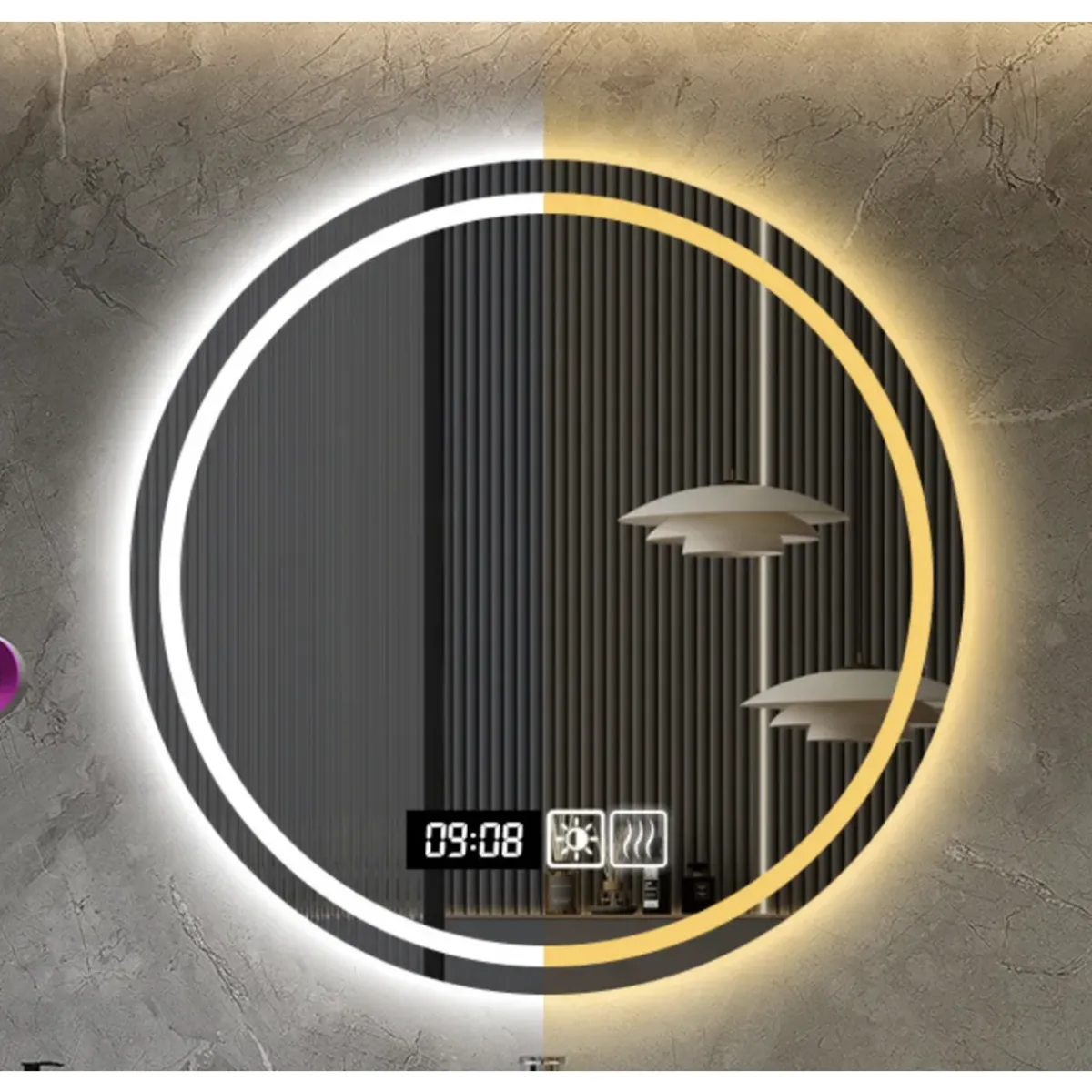 HOMER DESIGN - Espejo Baños Inteligente Luz Variable Antiempañante 60 Cm…